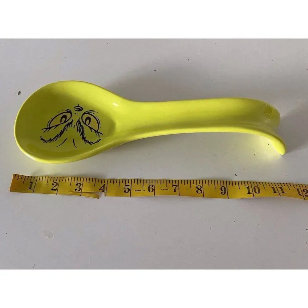 Dr Seuss How The Grinch Stole Christmas Ceramic Spoon Rest‎ Holiday Green NEW